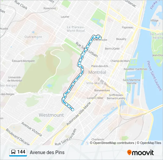 144 Bus Line Map