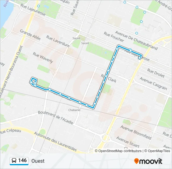 146 Bus Line Map