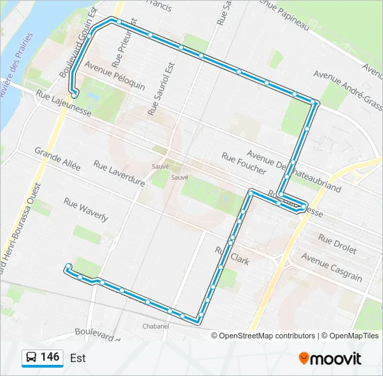 146 Bus Line Map