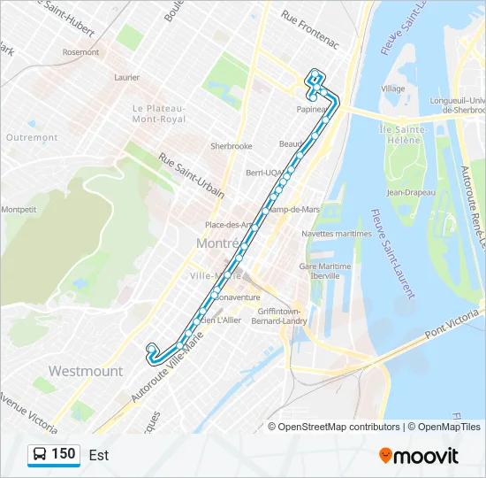 150 Bus Line Map