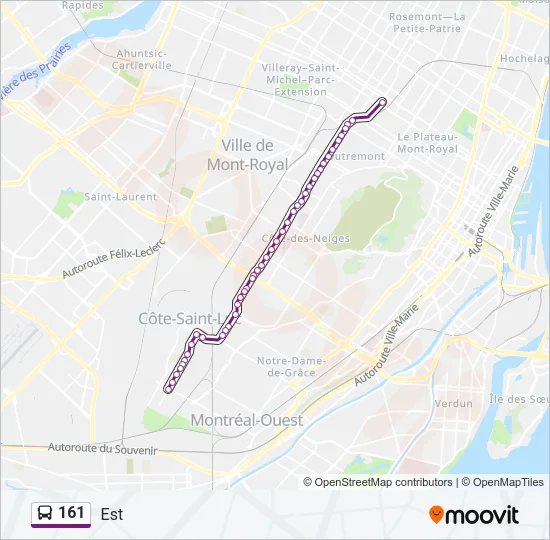 161 Bus Line Map