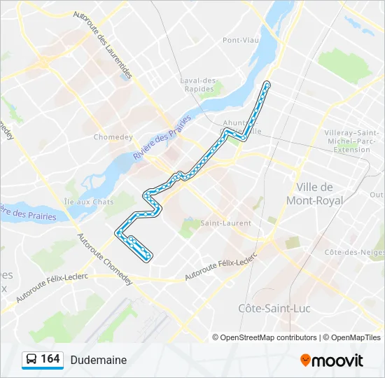 164 Bus Line Map