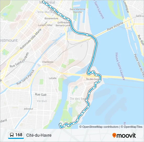 168 Bus Line Map