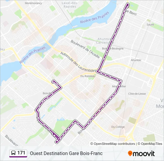 171 Bus Line Map