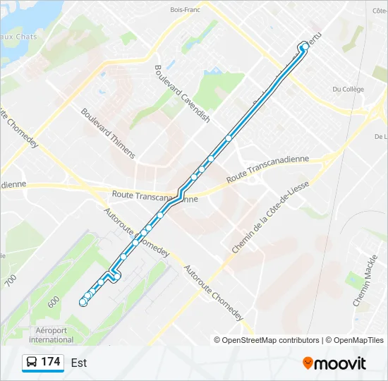 174 Bus Line Map