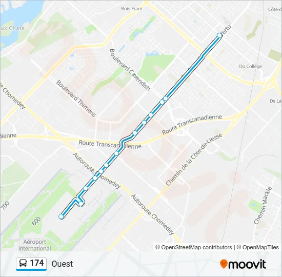 174 Bus Line Map