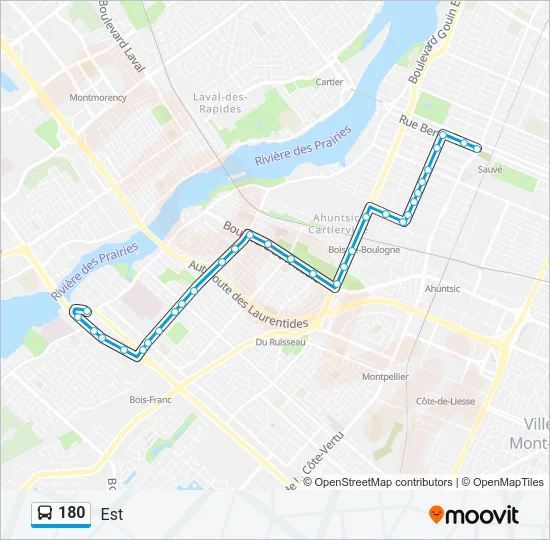 180 Bus Line Map