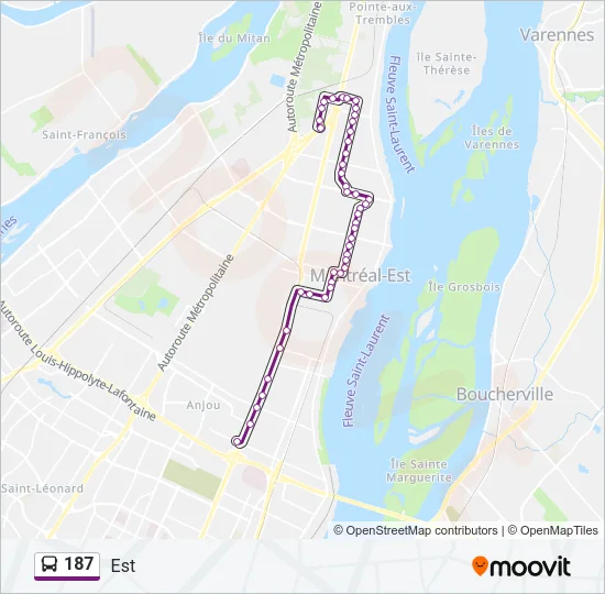 187 Bus Line Map