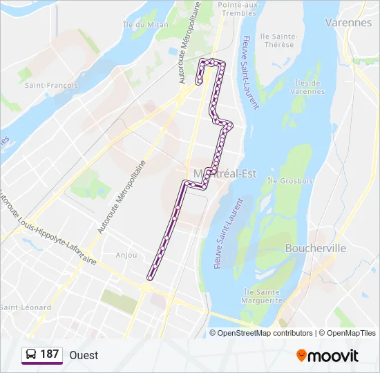 187 Bus Line Map