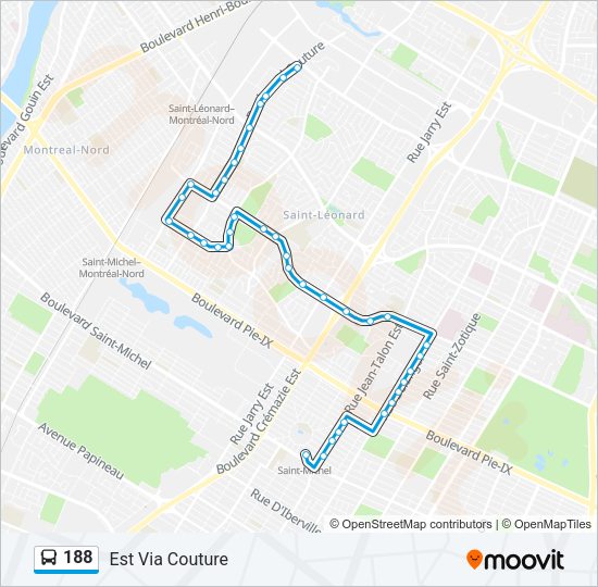 188 Bus Line Map