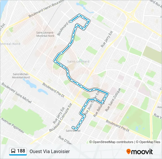 188 Bus Line Map