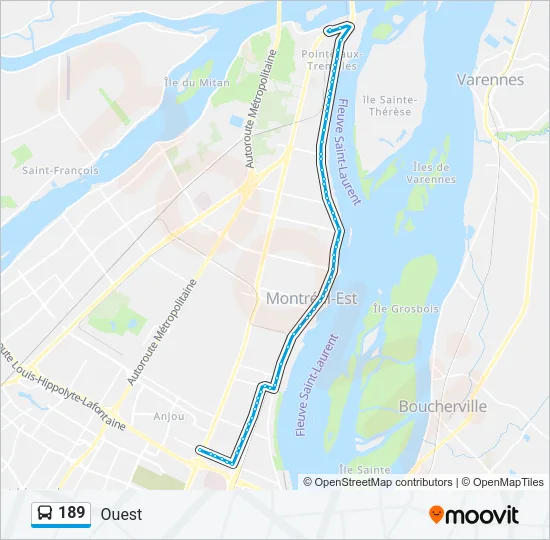189 Bus Line Map
