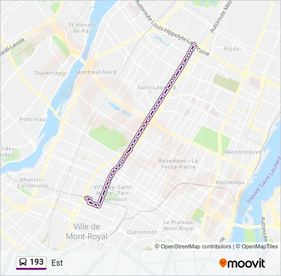 193 Bus Line Map