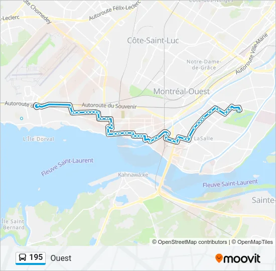 195 Bus Line Map