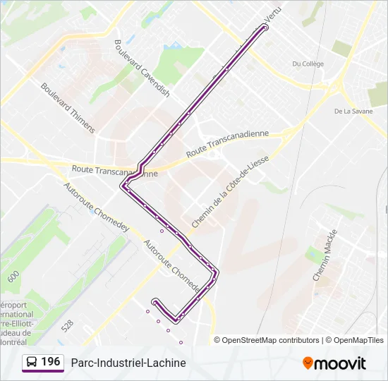 196 Bus Line Map