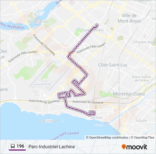 196 Bus Line Map