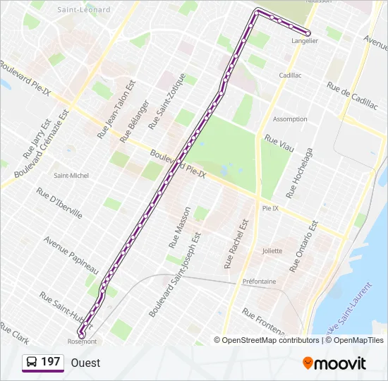 197 Bus Line Map
