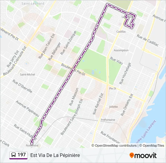 197 Bus Line Map