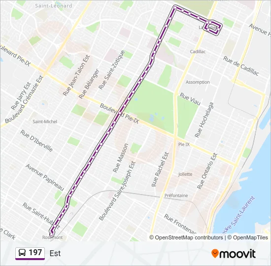197 Bus Line Map