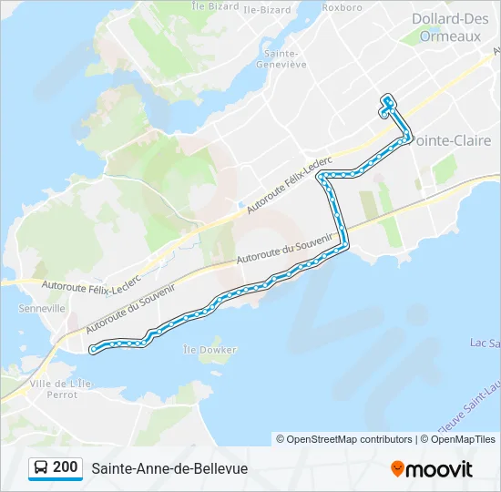 200 Bus Line Map