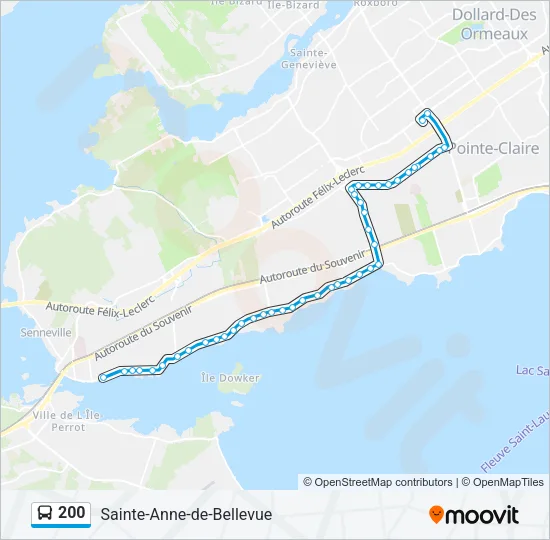 200 Bus Line Map