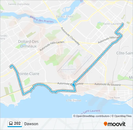 202 Bus Line Map
