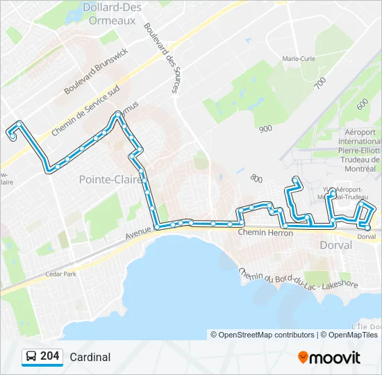 204 Bus Line Map