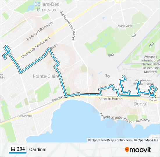 204 Bus Line Map