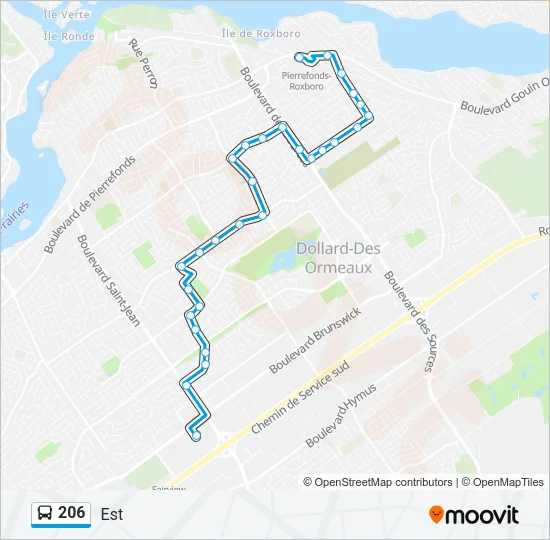 206 Bus Line Map