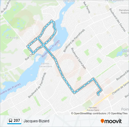207 Bus Line Map