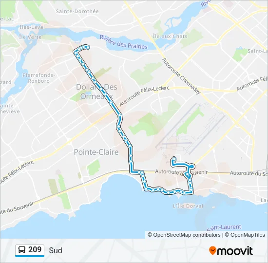 209 Bus Line Map