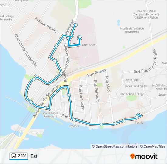 212 Bus Line Map