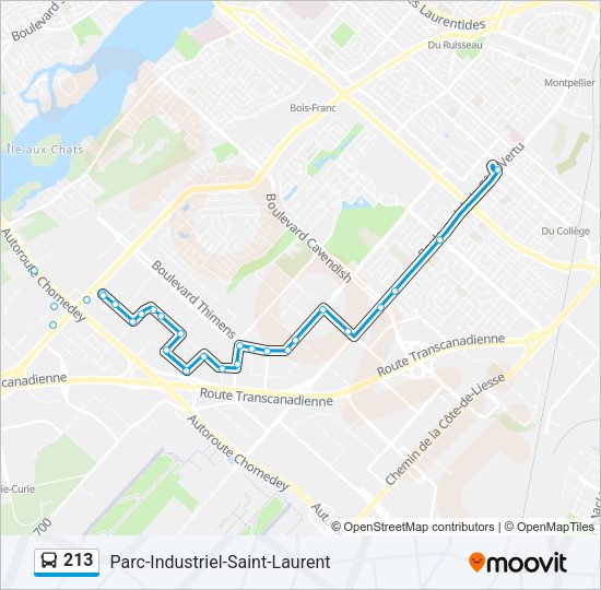 213 Bus Line Map