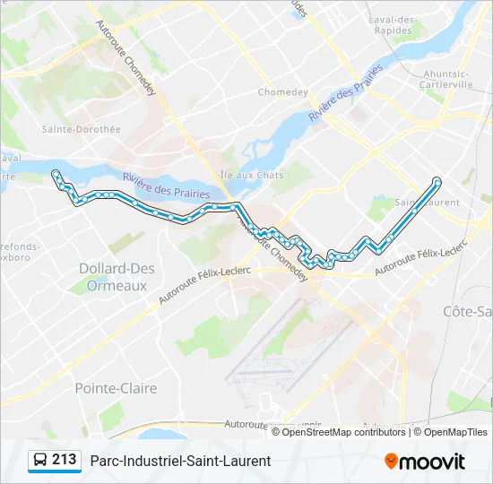 213 Bus Line Map