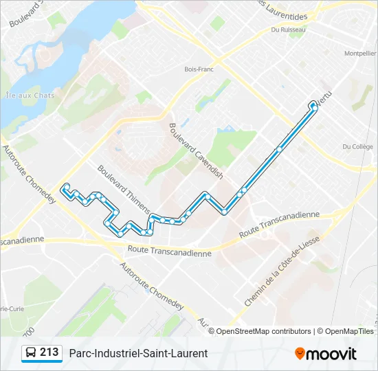 213 Bus Line Map