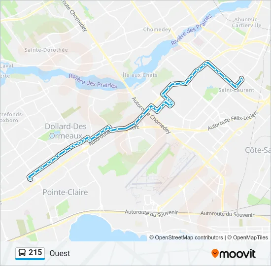 215 Bus Line Map
