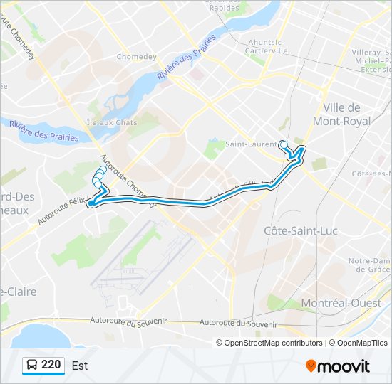 220 Bus Line Map