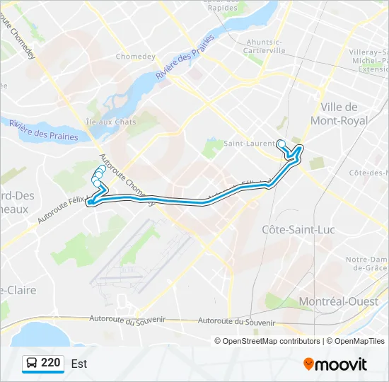 220 Bus Line Map