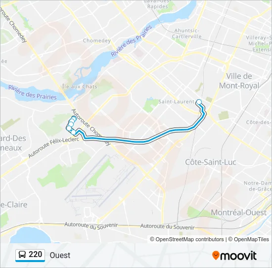 220 Bus Line Map