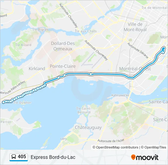 405 Bus Line Map