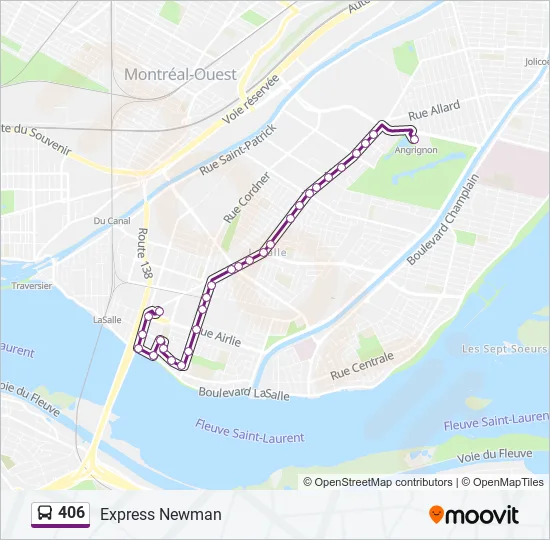 406 Bus Line Map