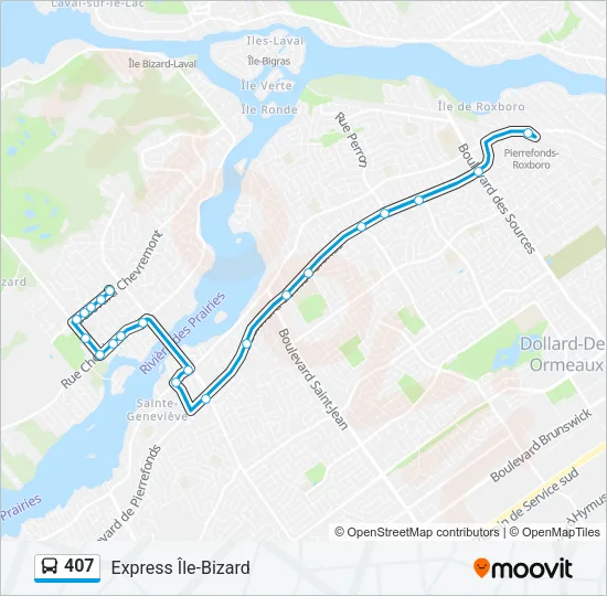 407 Bus Line Map