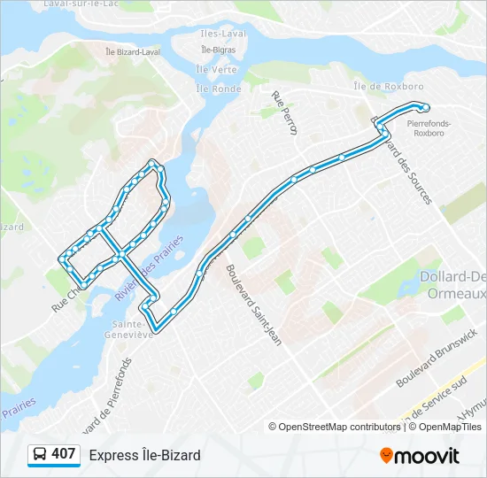 407 Bus Line Map