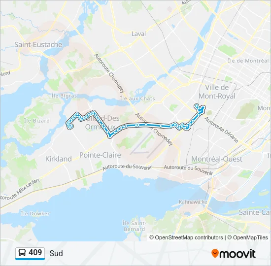 409 Bus Line Map