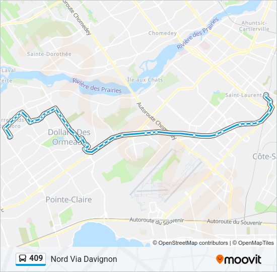 409 Bus Line Map