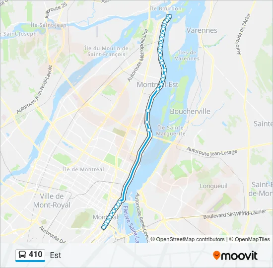 410 Bus Line Map