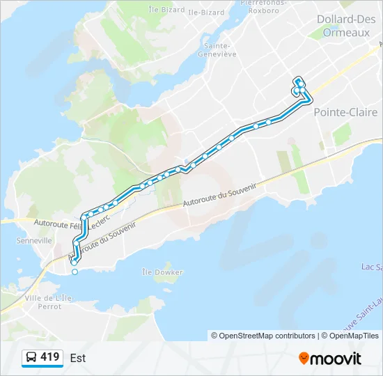 419 Bus Line Map