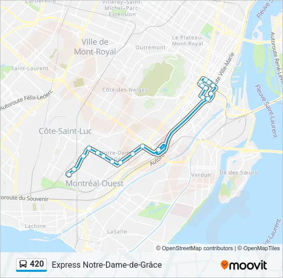420 Bus Line Map