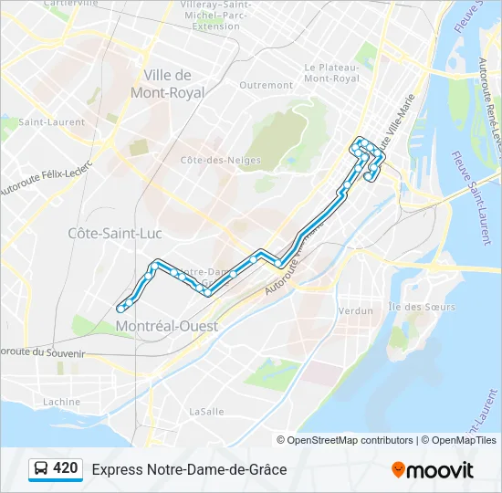 420 Bus Line Map