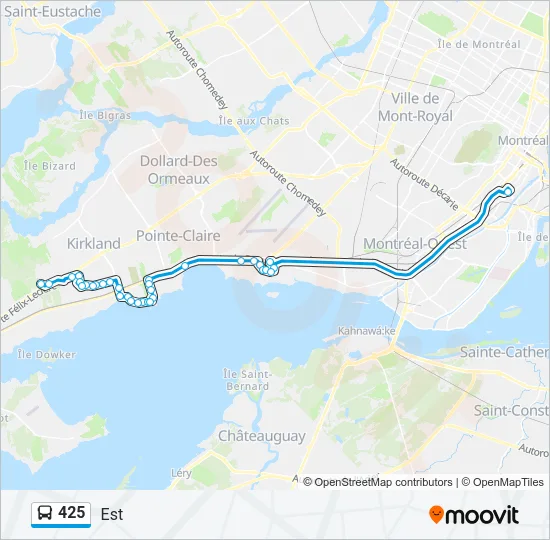 425 Bus Line Map